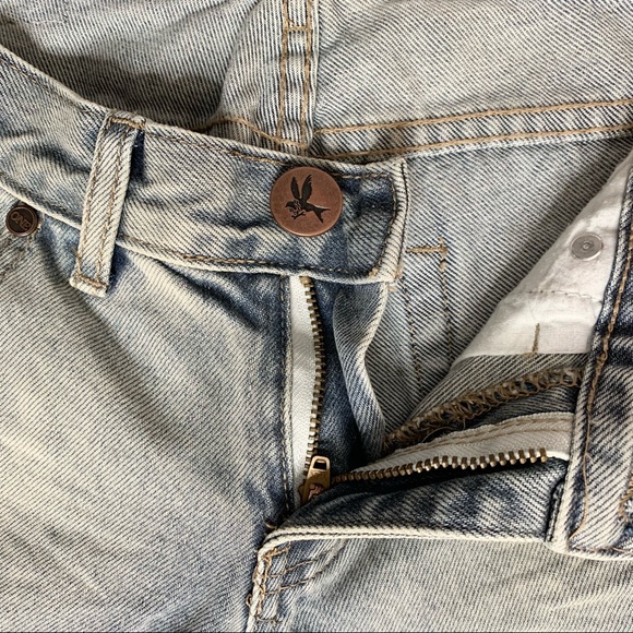 One Teaspoon Blue Blossom Freebirds Skinny Jeans Distressed Frayed Hem Cotton - Picture 8 of 15